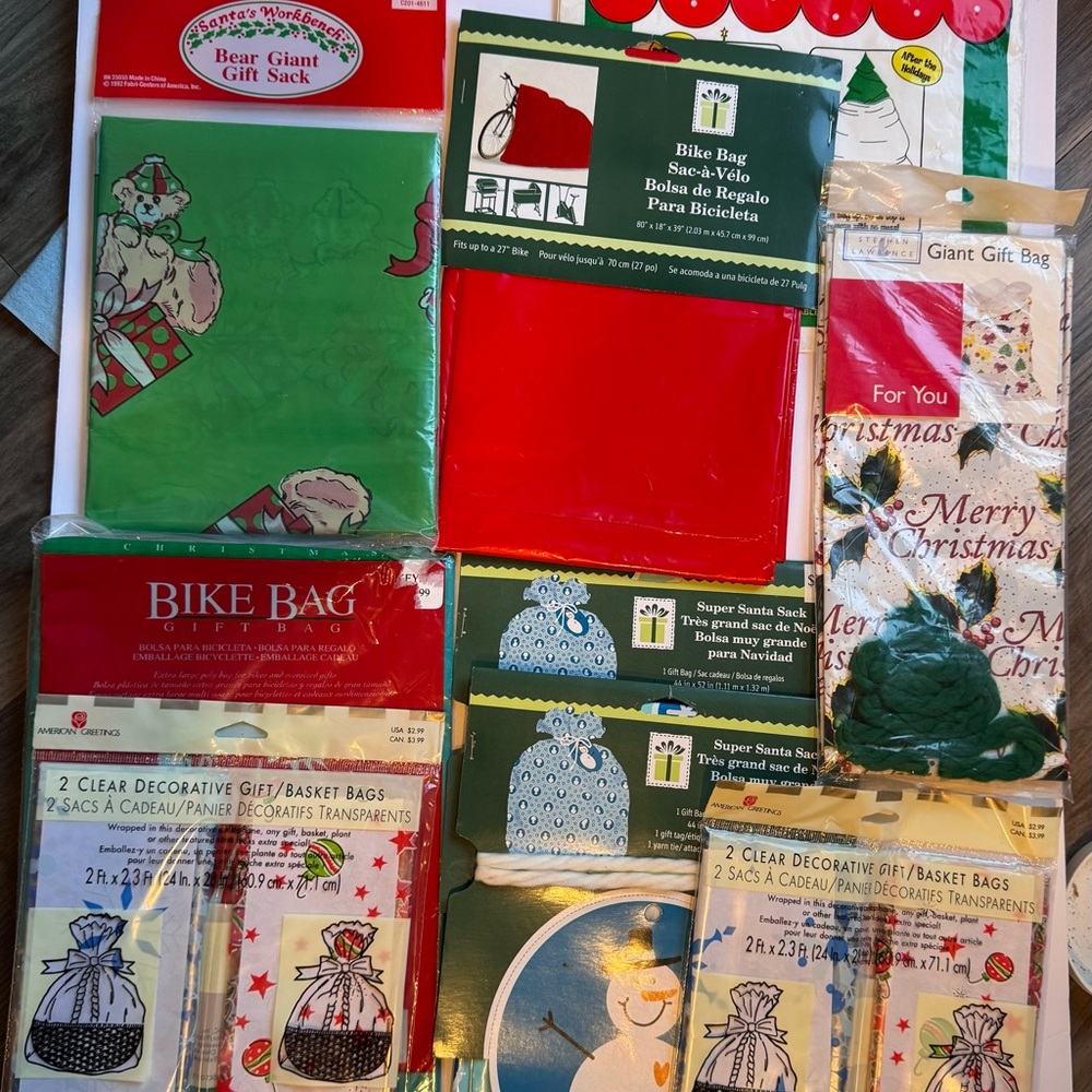 Assorted Christmas Gift Bags and Sacks